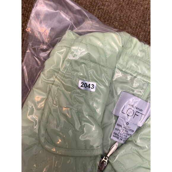 Ann Taylor LOFT Jacket Womens 0 Quilted Military Barn Chore Zip-Up Windbreaker - Picture 10 of 10